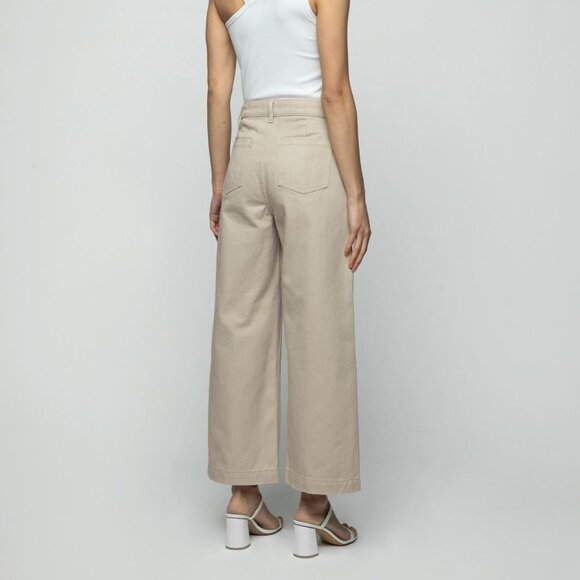 OAK + FORT Wide-Leg Jean Pants Khaki – Size 26 - Picture 3 of 13